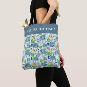 Tequila Drinker Blue Agave Cactus Patterned Tygkasse