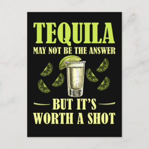 Tequila Drinking Funny Lemon Salt Drink Vykort