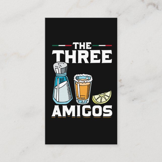 Tequila Drinking Roligt Salt Lime Humor Alkohol Jo Visitkort (Framsida)