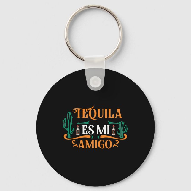 Tequila Es Mi Amigo Tequila är min vän Mex Nyckelring (Framsida)