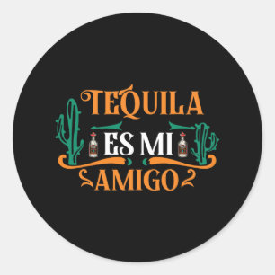 Tequila Es Mi Amigo Tequila är min vän Mex Runt Klistermärke