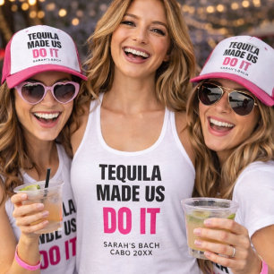 Tequila Fick Oss Att Göra Det   Brudgängets Dricka Linne Med Racerback