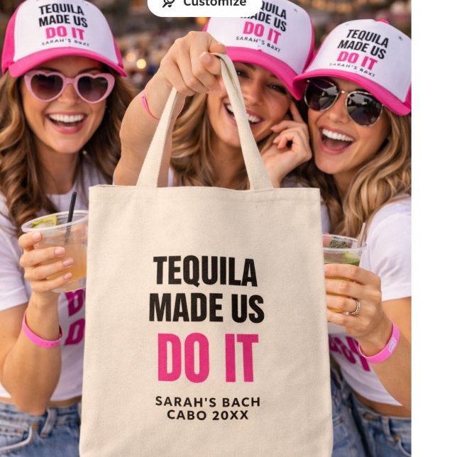 Tequila Fick Oss Att Göra Det | Brudgängets Dricka Tygkasse (Skapare uppladdad)