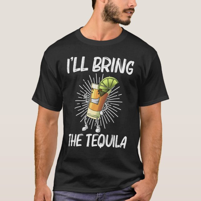 Tequila For Men Women Tequila Alcohol Drinker T Shirt (Framsida)