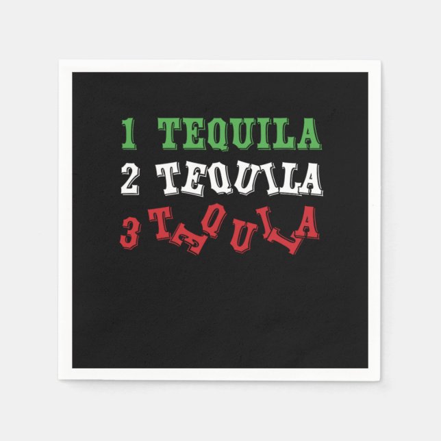 Tequila Funny Tequila Drinker Mexican Drink Gift Pappersservett (Framsidan)
