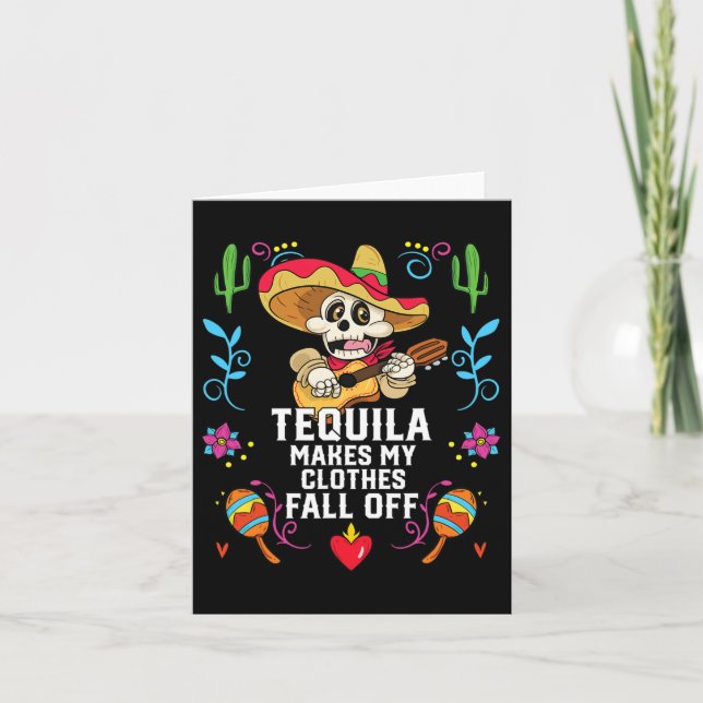 Tequila gör att mina kläder faller av alkoholhalti kort (Framsida)