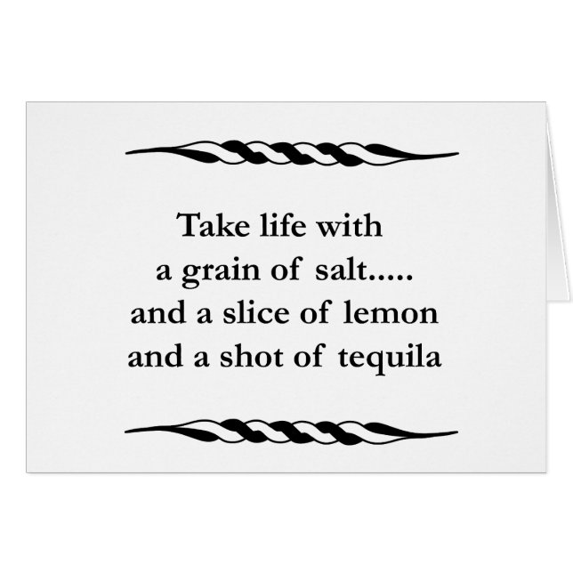 Tequila Hälsningskort (Framsidan Horizontal)