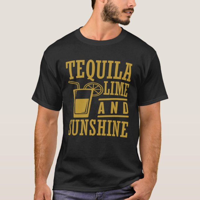 Tequila Lime And Sunshine Cinco De Mayo T Shirt (Framsida)