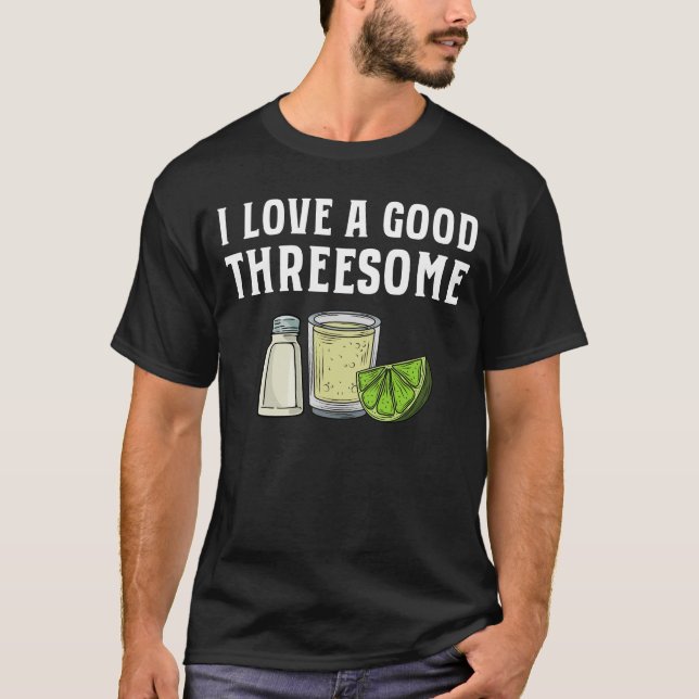 Tequila Lime och Salt Funny Bartender T Shirt (Framsida)