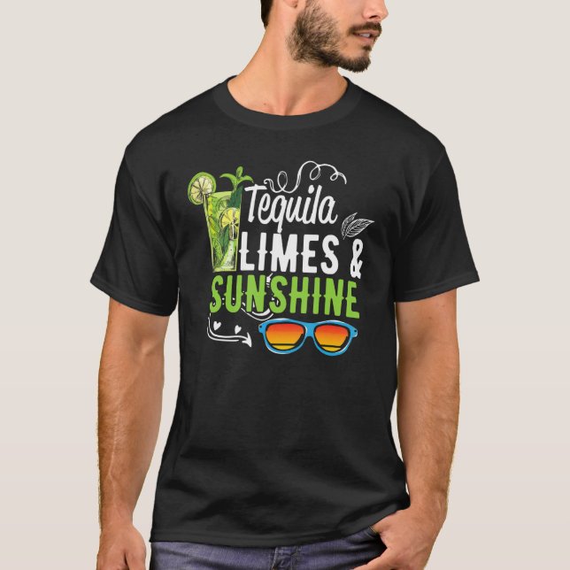 Tequila Lime Och Solsken T Shirt (Framsida)
