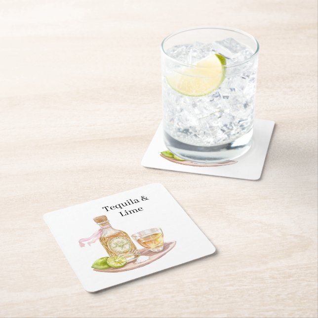 Tequila & Lime Underlägg Papper Kvadrat (Insitu)