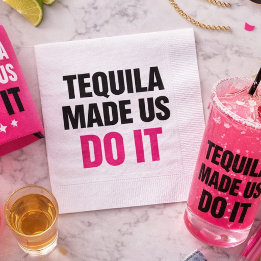 Tequila Made Us Do It | Bride Squad Drinking Pappersservett