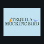 Tequila Mockingbird Funny Bok Älskare Pun Blue Vykort<br><div class="desc">Lustigt ordlekt vykort i blått för en litterär person i ditt liv som tycker om bok-straff. En söt lek på ord för en författare, författare eller bokmask som tycker om att läsa berömd romans och dricka vätska. En engelsk litteraturprofessor som är känd för sitt drickande och humor kommer att njuta...</div>