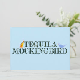 Tequila Mockingbird Funny Bok Pun Birthday Kort