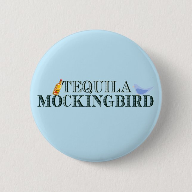 Tequila Mockingbird Funny Literary Pun Ord Play Knapp (Framsida)
