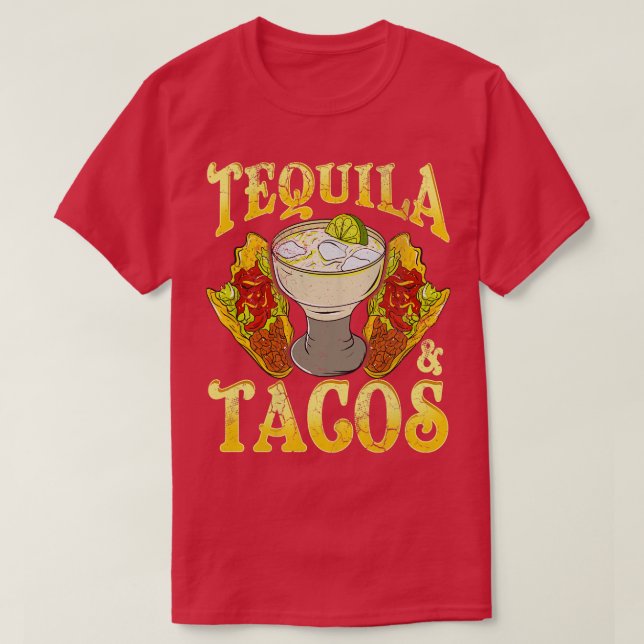 Tequila och Tacos Mexikanska golfen T Shirt (Design framsida)