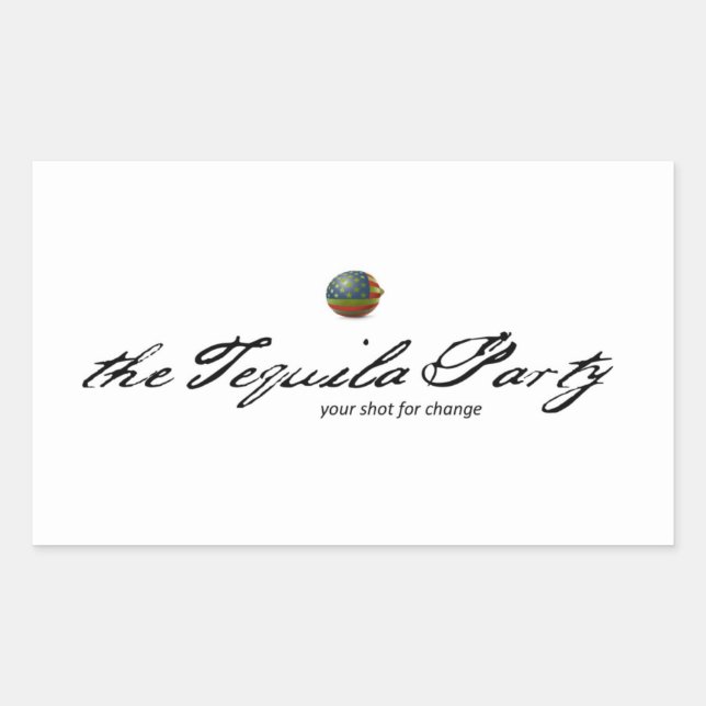 Tequila Party Sticker Rektangulärt Klistermärke (Framsida)