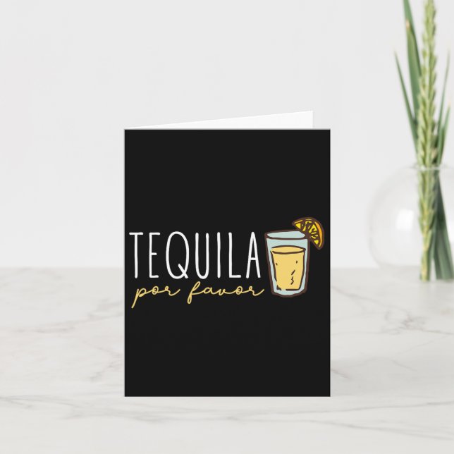 Tequila Por Favor Mexican Tequila Spain Tequila Kort (Framsida)