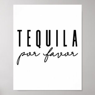 Tequila Por Favor Party Funny Vuxen Drinking Cinco Poster