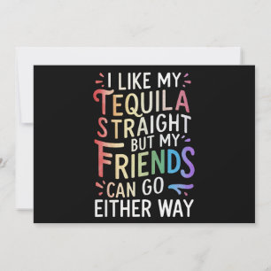 Tequila Raka Vänner Går Åt Båda Håll Roligt LGBT Inbjudningar