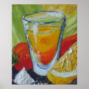 Tequila Shot & Red Chili Pepper Fine Art Poster