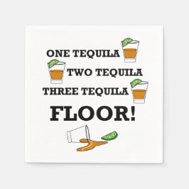 Tequila Shotglas Med Limekile Cocktail Pappersservett