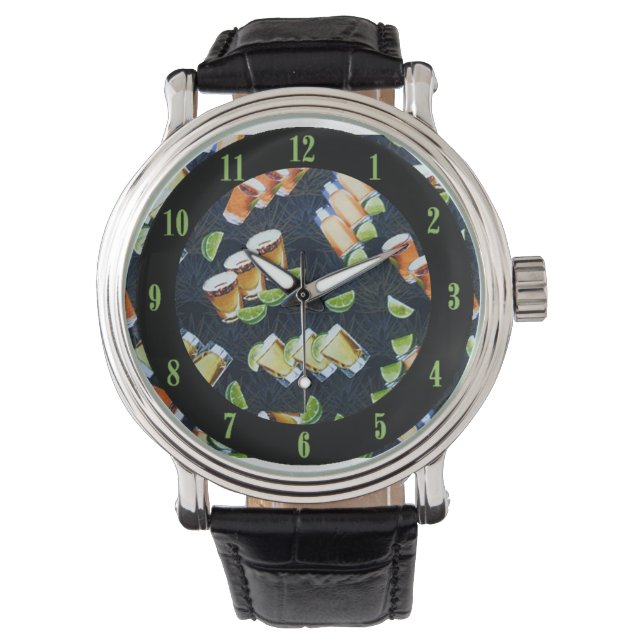 Tequila Shots and Lime Wedges Wrist Watch Armbandsur (Framsida)