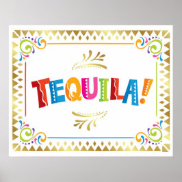 TEQUILA! Skriv ut Fiesta Party Poster
