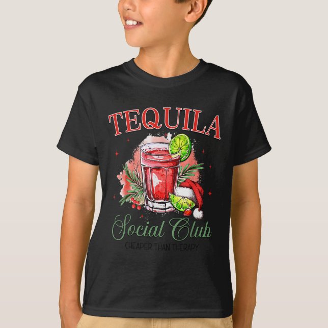 Tequila Social Club Tequila Tail Club Drinking Chr T Shirt (Framsida)