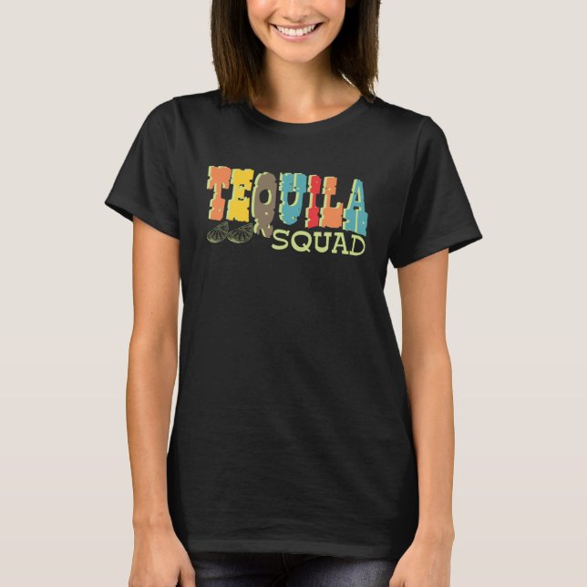 Tequila Squad  Cinco De Mayo For Men Women Retro T Shirt (Framsida)