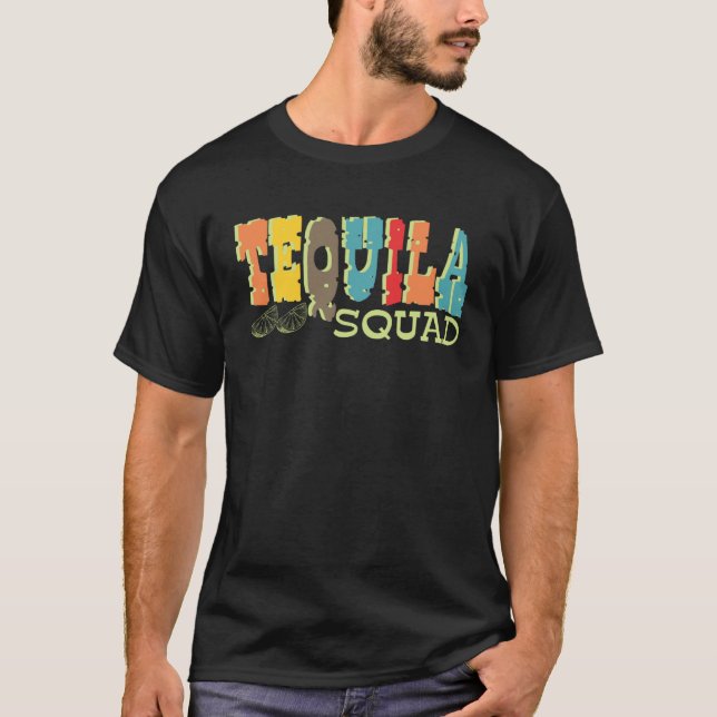 Tequila Squad  Cinco De Mayo For Men Women Retro T Shirt (Framsida)