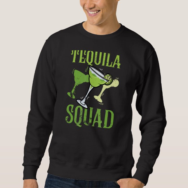 Tequila Squad Cinco De Mayo Margarita Party Matchi Lång Ärmad Tröja (Framsida)