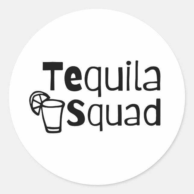 Tequila Squad Cirkulär Klistermärke (Framsida)