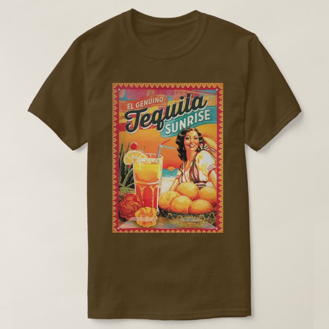 Tequila Sunrise 2 T Shirt (Design framsida)