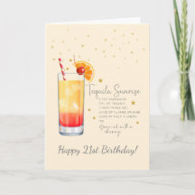 Tequila Sunrise Cocktail 21:a Grattis på födelseda