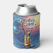 Tequila Sunrise Cocktail (#7 /12 Drink Recipe Set)