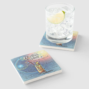 Tequila Sunrise Cocktail (#7 /12 Drink Recipe Set) Stenunderlägg