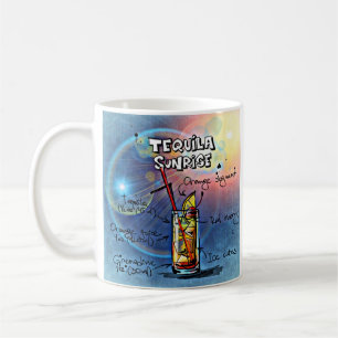 Tequila Sunrise Cocktail #7 Uppsättning av 12 Drin Kaffemugg