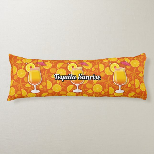 Tequila Sunrise Cocktail Kroppskudde (Framsidan)