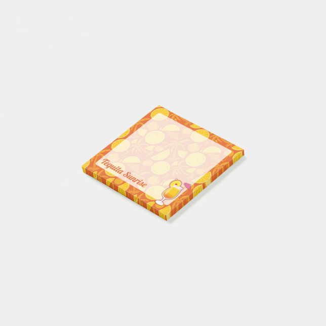 Tequila Sunrise Cocktail Post-it Block (Vinklad)