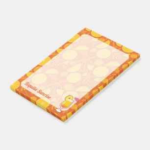 Tequila Sunrise Cocktail Post-it Block