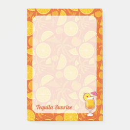 Tequila Sunrise Cocktail Post-it Block