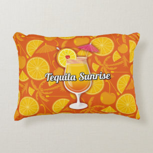 Tequila Sunrise Cocktail Prydnadskudde