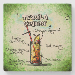 Tequila Sunrise Drink Recipe Stenunderlägg