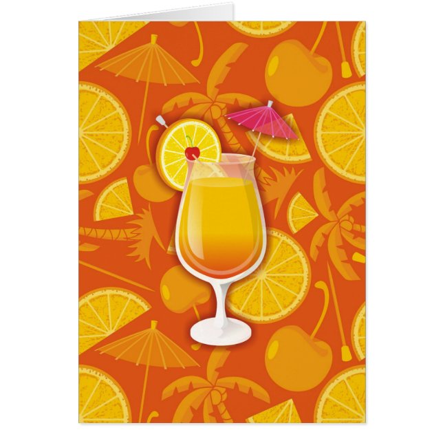 Tequila sunrise hälsningskort (Framsidan)