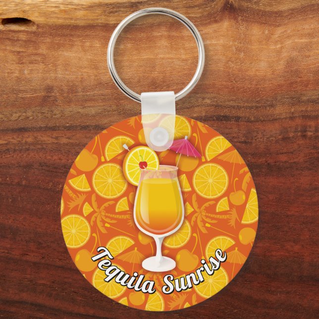 Tequila Sunrise Keychain Nyckelring (Framsida)
