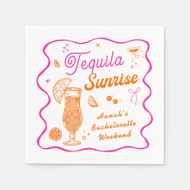 Tequila Sunrise Möhippa Pappersservett (Framsidan)