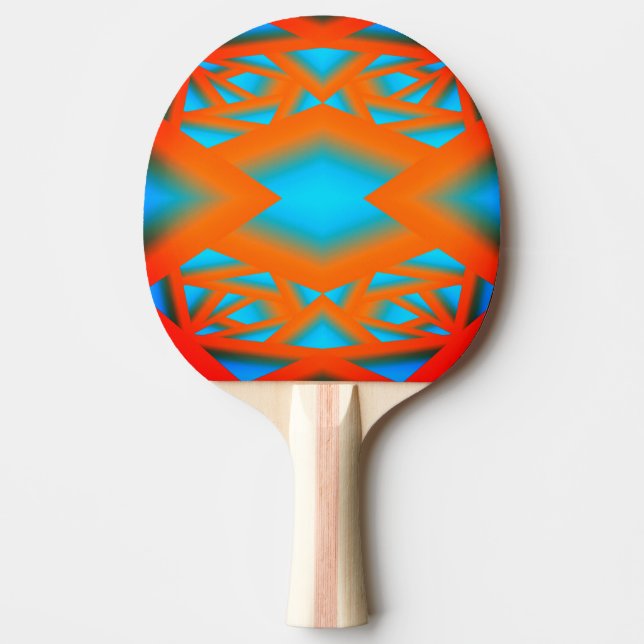 Tequila Sunrise Ombre Geometric Abstrakt Art Pingisracket (Framsidan)