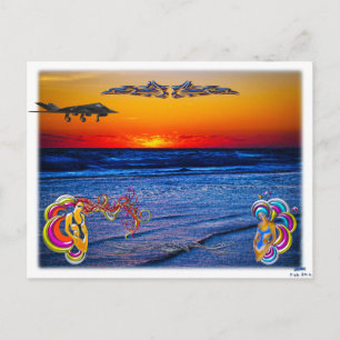 Tequila Sunrise over Atlantic Big Beach Big Roligt Vykort