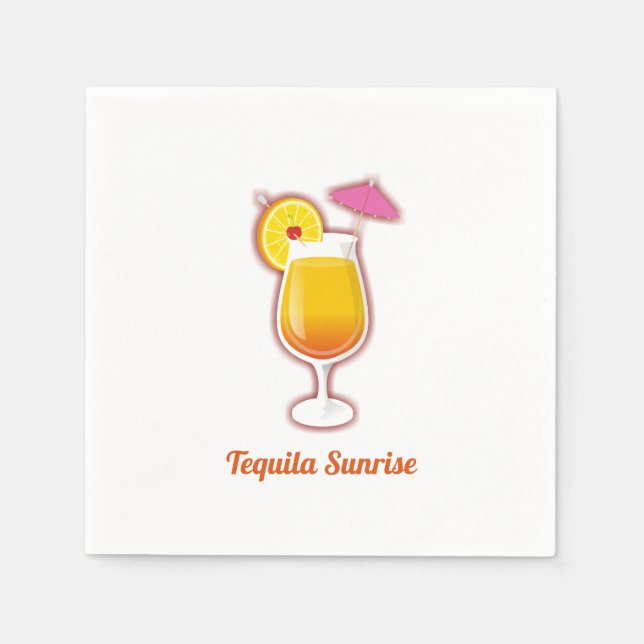 Tequila sunrise pappersservett (Framsidan)